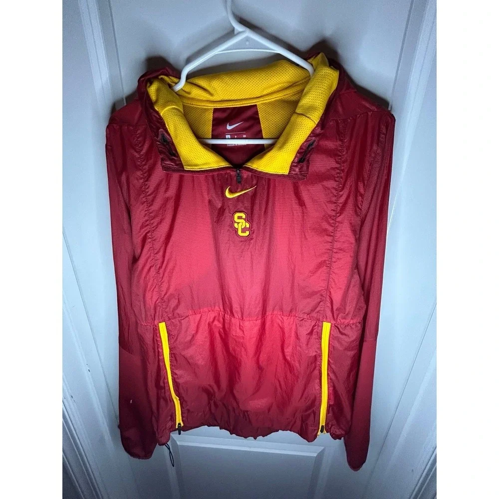 Nike Center Swoosh USC Trojans Official On-Field Apparel Windbreaker Jacket NWOT